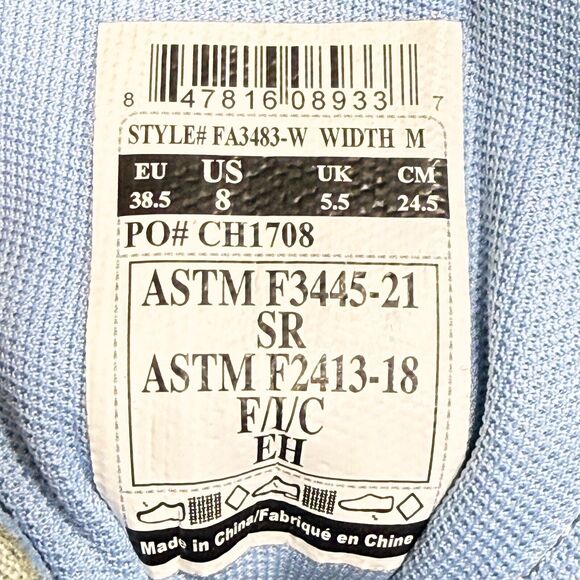 Carhartt Force Nano Womens Size 8 Composite Toe Work Shoes Light Gray FA3483-W - Picture 9 of 9